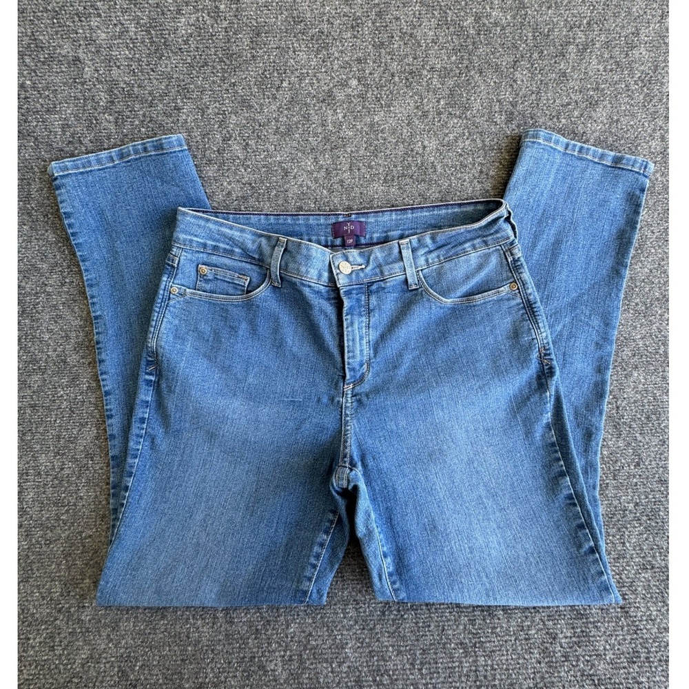 NYDJ Skinny Jeans Womens Blue Medium Wash Denim Tummy Smoothing 12P